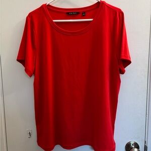 IMAN Vibrant Red Short Sleeve Top